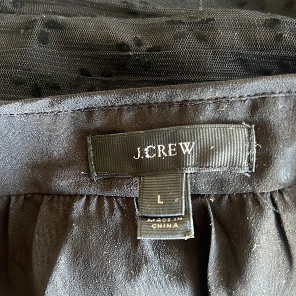 J. Crew Black Casual Floral Flutter Lace Camisole Style Top Size L - Picture 12 of 17